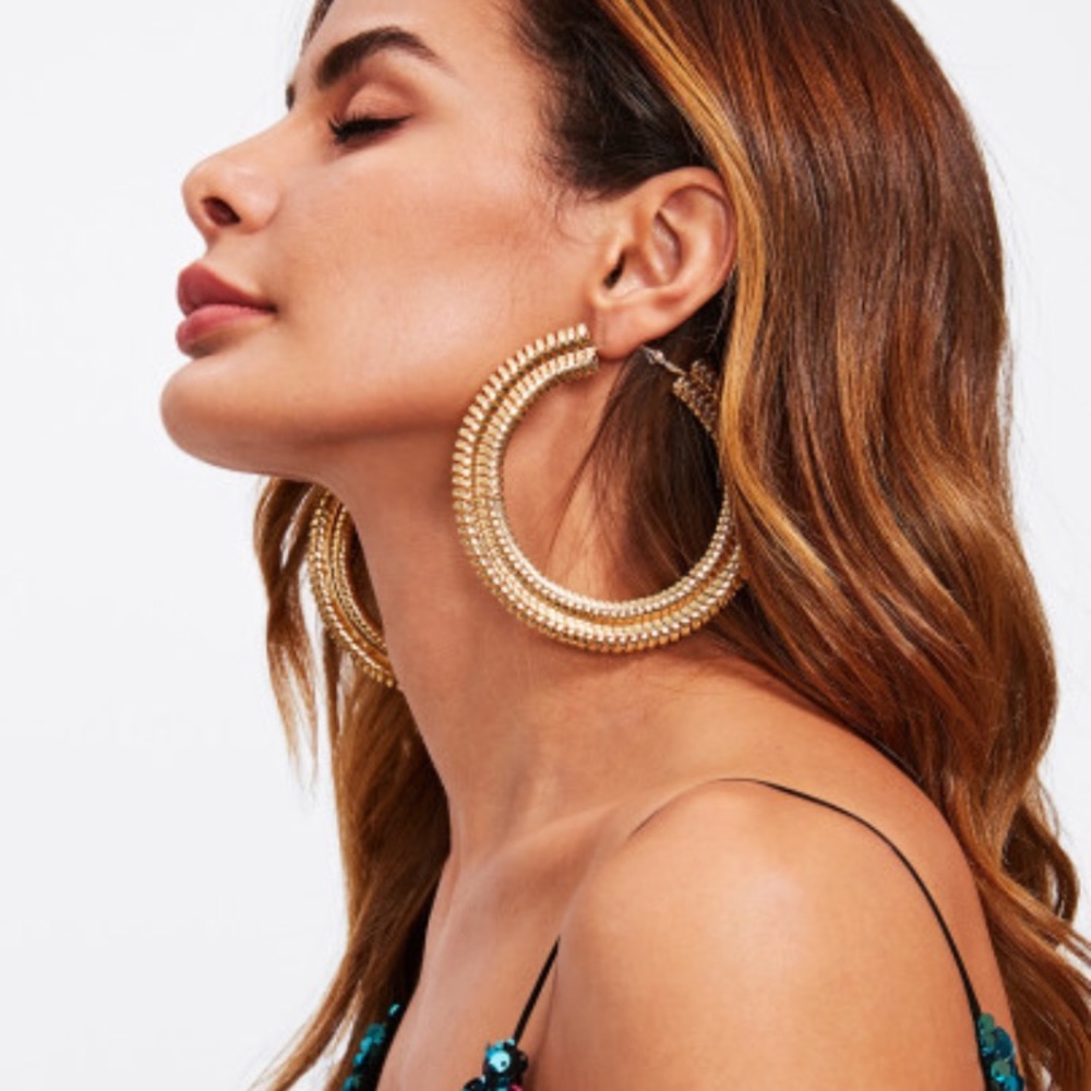 Big Circle Hoop Earrings